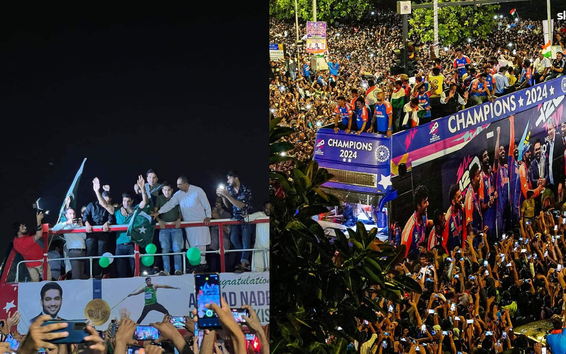 Did Pakistan Copy India's T20 WC Celebrations For Their Gold Medalist Arshad Nadeem's Welcome?